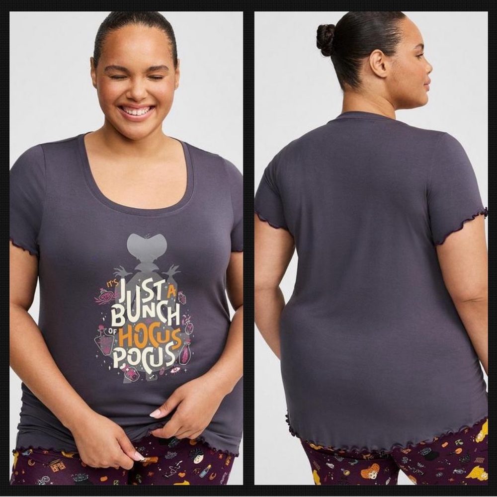 Disney Torrid Hocus Pocus Graphic Women's Sleep Top - Picture 2 of 10